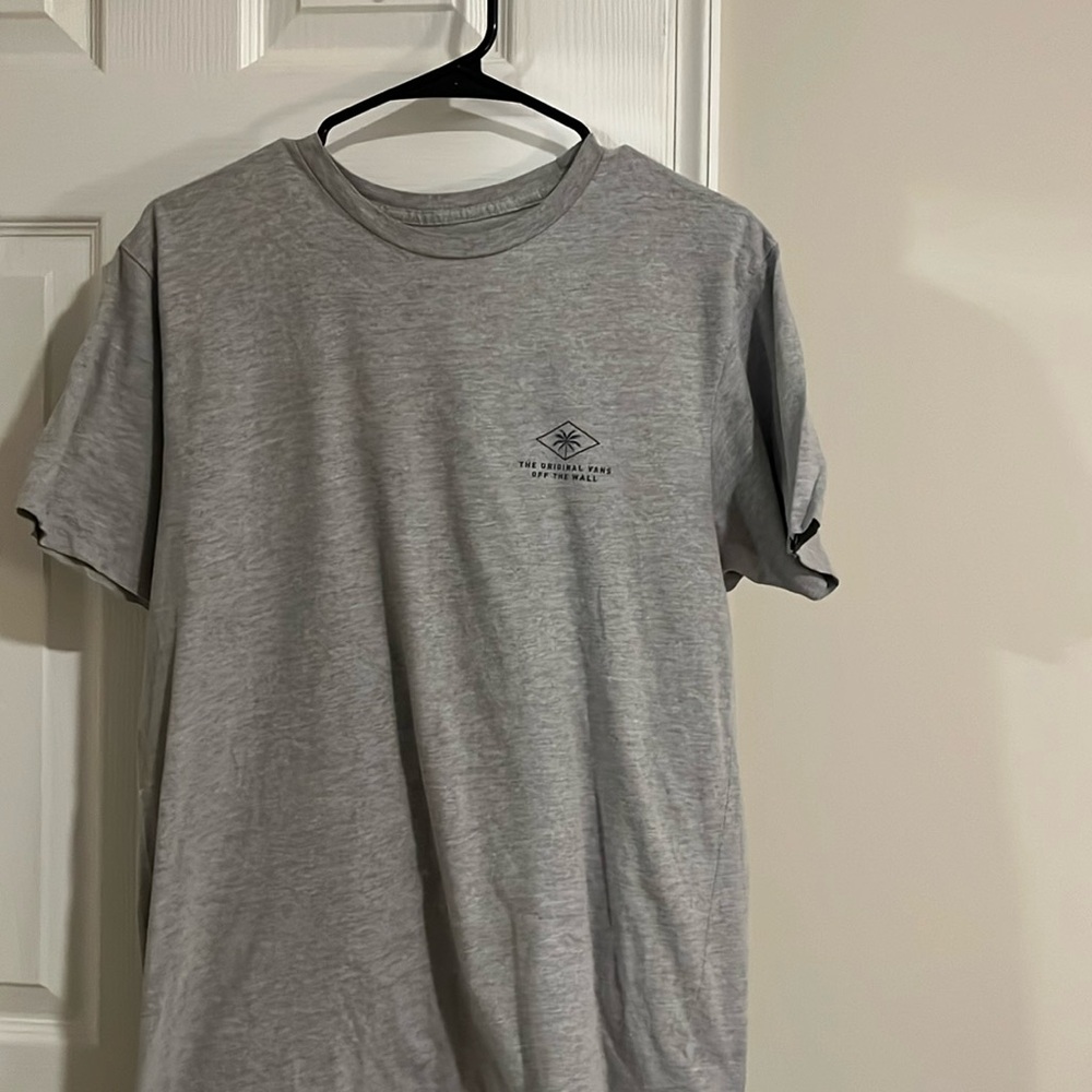 Vans Large Grey Mens Tee - Palm Tree